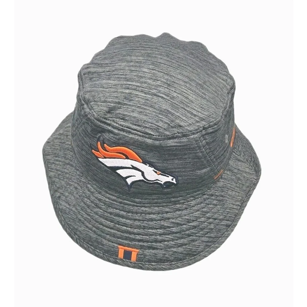 Denver Broncos Bucket Hat NFL Football Gray New Era One Size Polyester Stretch